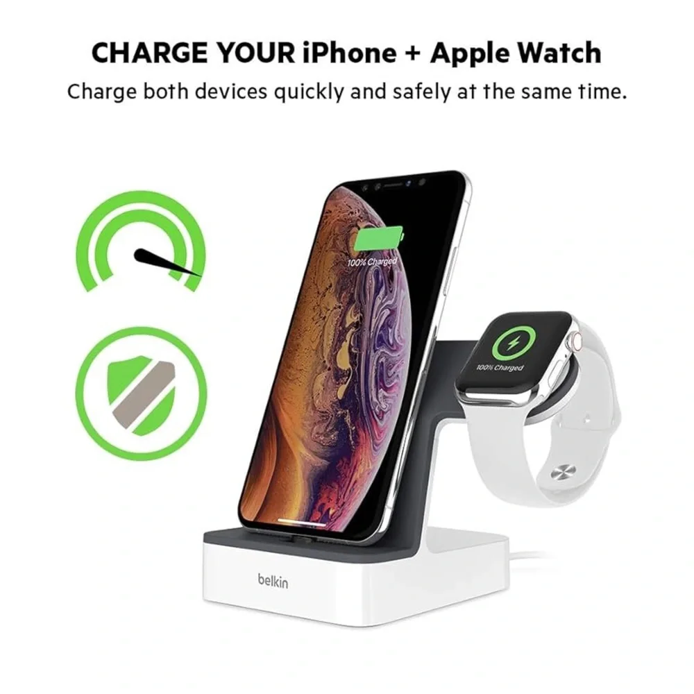 Belkin PowerHouse Charge Dock for Apple Watch + iPhone F8J237V2🔥🔥🔥